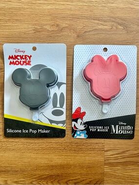 Disney Mickey & Minnie Mouse Silicone Ice Pop Maker Set NWT